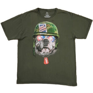 3/$20 Celebrate Patriotic Green American Pitbull T-shirt